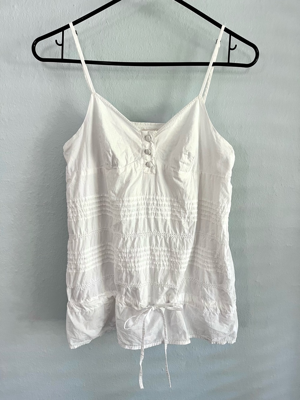 Vintage 2009 White Eyelet Lace Camisole - Coquette Twilight-core Top